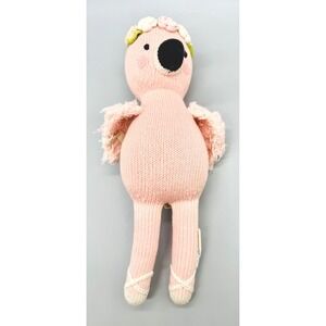 Cuddle Kind Penelope Flamingo Pink Hand Knit Plush Stuffed Animal 13 Inch